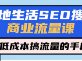 本地生活SEO搜索商业流量课,低成本搞流量的手段